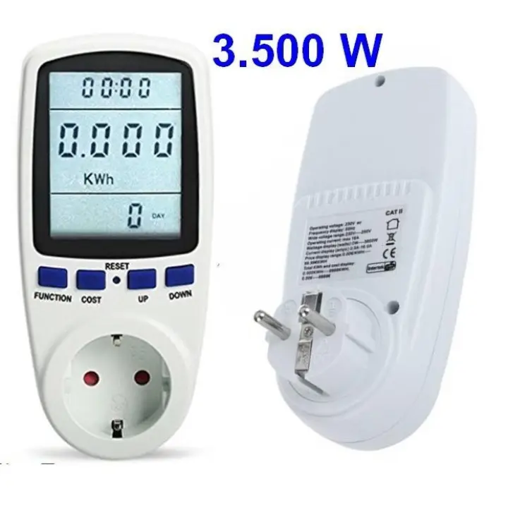 Đồng hồ đo công suất tiêu thụ điện thiết bị 220V, ổ cắm đo công suất