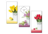 Đồng hồ tranh Bộ ba hoa Tulip Dyvina 3T3060-9