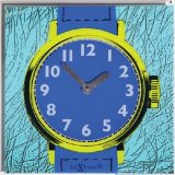 Đồng hồ treo tường Hà Lan NeXtime 8157 Watch One 43cm (Xanh da trời)