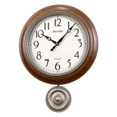 Đồng hồ treo tường Rhythm CMJ549NR06 Wooden Wall Clocks Chime (Nâu) bán chạy
