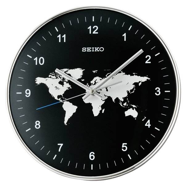 Đồng hồ treo tường Seiko Clock QXA641A (Bạc phối đen)