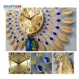 Smart1688 Đồng hồ treo tường trang trí con công xanh Hoàng Tộc