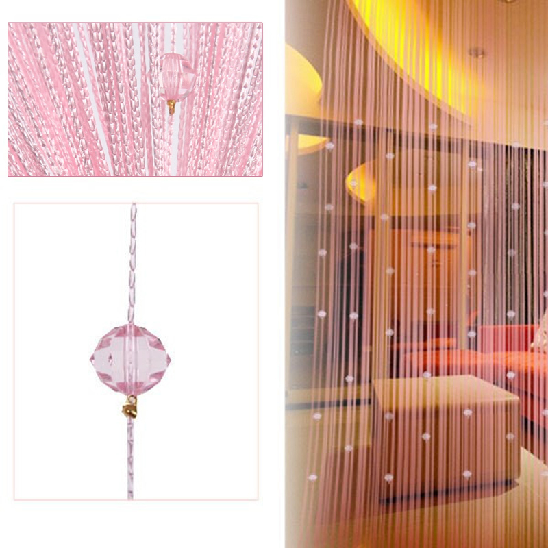 Rèm cửa chuỗi hạt Trang trí Cửa Cửa sổ (màu hồng)-quốc tế