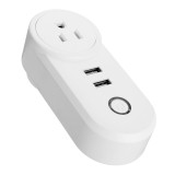 2 CỔNG USB Thông Minh Wifi Nguồn Điện HOA KỲ Ổ Cắm Hẹn Giờ Cho ECHO ALEXA GOOGLE NHÀ-quốc tế