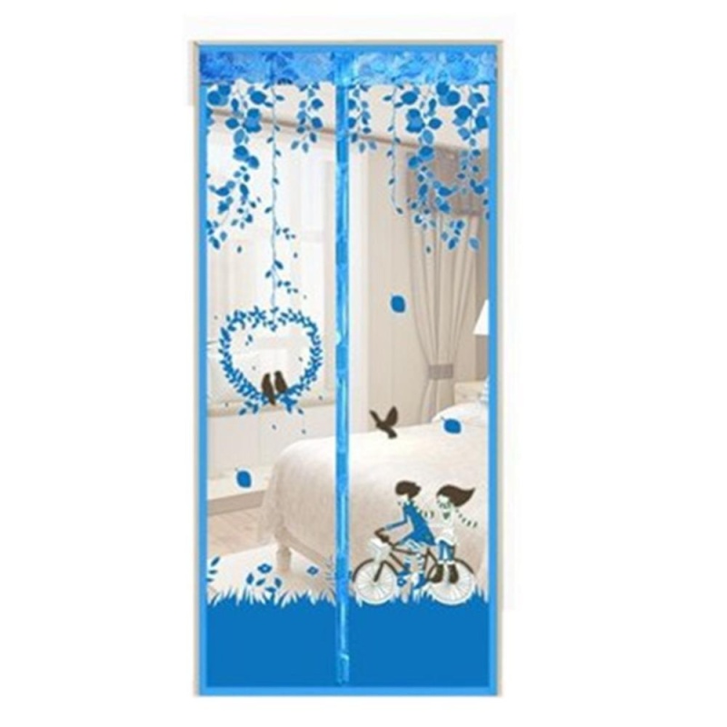 Bền Chống Muỗi Từ Voan Rèm Cửa In Lưới Rèm Cửa (Xanh Dương) -90x210 cm-quốc tế