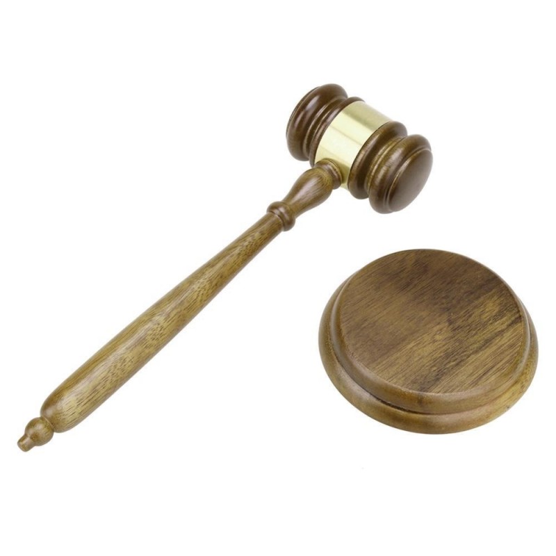 Durable Wooden Handmade Craft Lawyer Judge Auction Hammer Gavel Court Decor - intl