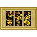 Tranh chấm đá cao cấp Phúc Lộc Thọ DF030-NgocThinhShop