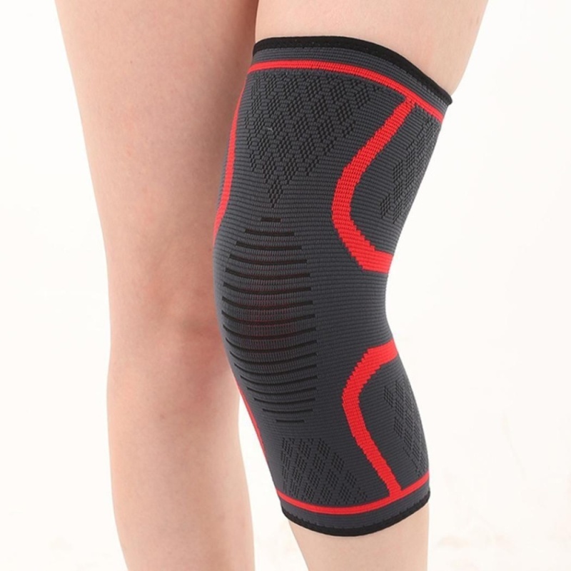 Elastic Sports Ultra Flex Athletics Recovery Compression Sleeve Wrap Knee Pad (Red)-L