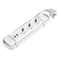 EU Cắm USB Thông Minh Power Strip 3 Cổng 3 Ổ Cắm Ổ điện Bảo Vệ Quá Tải-quốc tế