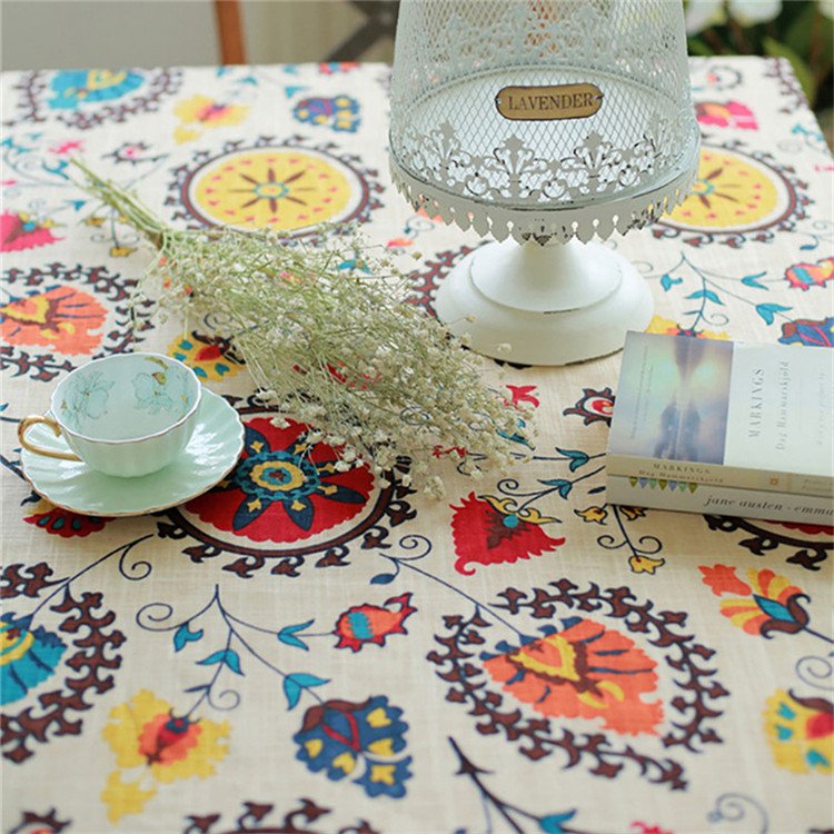 Explosion Models Cotton Linen Tablecloths Sun Flower Table Cloth Tablecloth Table Covers for Wedding Party Home - intl