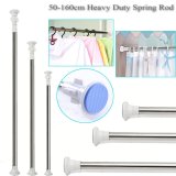 Extendable Stainless Steel Adjustable Tension Door Bathroom Shower Curtain Rod 90-160cm - intl