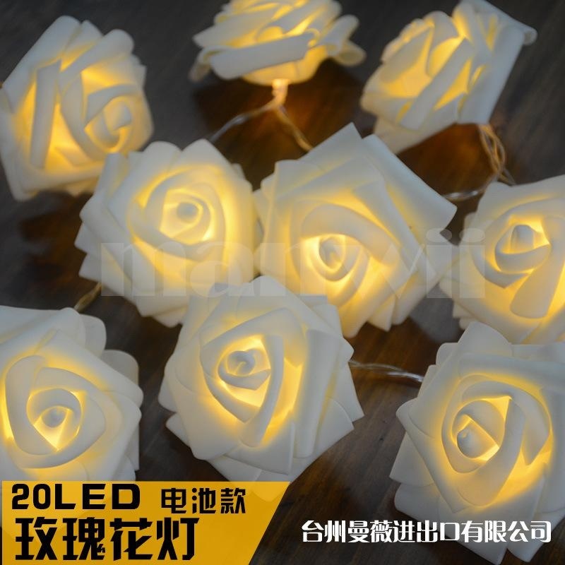 Nhà máy bán hàng trực tiếp các mô hình 20LED mô phỏng hoa hồng bầu không khí Giáng Sinh đèn cưới lễ hội đèn-quốc tế
