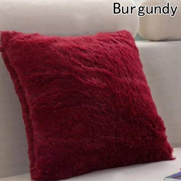 Fancyqube Stylish Plush Throw Pillow Case Burgandy - intl