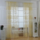 Rèm/Màn cửa bằng voan ren hoa thời trang cho phòng khách phòng ngủ cửa sổ (Xanh lá) - Hàng quốc tế