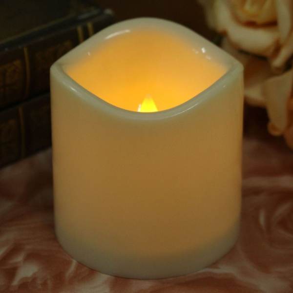 Fashion Led Flameless Flickering Tealight Candles Battery Operated For Wedding Birthday Party Christmas Safty Home Decoration 7.5cm - intl