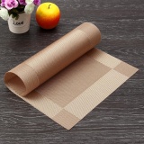 Fashion Print PP Placemat Coasters Pads Dining Table Mat Heat Insulation Dining Table Mat Placemats Silicone Mat W7 47 C0018 Light Coffee - intl