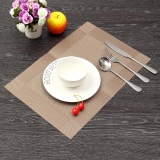 Fashion Print PP Placemat Coasters Pads Dining Table Mat Heat Insulation Dining Table Mat Placemats Silicone Mat W7 47 C0018 Light Coffee - intl