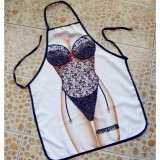 Fashion Sexy Women Printed Bibs Home Apron Cooking Baking Party Funny Aprons Cleaning Kitchen Accessories, Random Pattern Delivery - intl