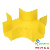 Fitting, 4-way cross, 4x4 (100mm x100mm), FiberRunner, YL