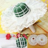 Xốp Hoa Giá Đỡ Tay Cầm Cưới cô dâu Hoa DIY Trang Trí Viền Ren-quốc tế