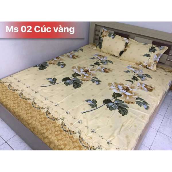 Ga chun m8x2mx10cm và 2 vỏ gối 45x65cm Cúc Vàng