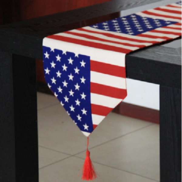 Ga phủ cuối giường hình cờ mỹ(45x245cm)