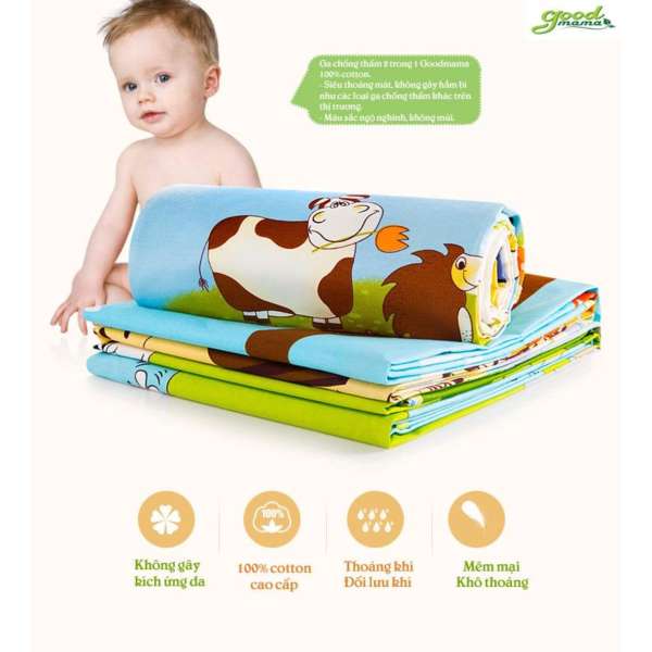 Ga chống thấm Cotton Goodmama 1.8x2m, dùng cho đệm 10cm