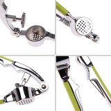 Garlic Press Presser Crusher Masher Ginger Squeezer Nut Cracker Kitchen Tool Green - intl