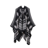 Geometric puzzle cape Europe and the United States trade simple fashion thicker extended warm air conditioning shawl travel blankets - intl