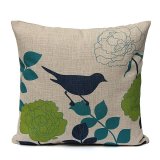 Geometry Nature Green Cotton Linen Home Decor Throw Pillow Case Cushion Cover - intl