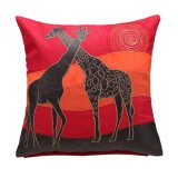 GETEK Giraffe Print Square Suede Pillow Case 45cm*45cm