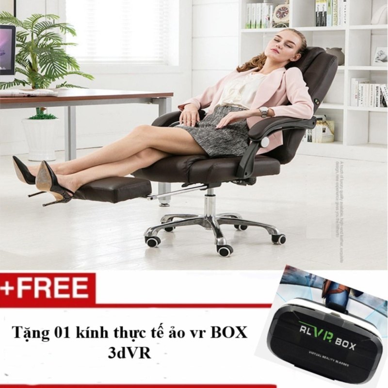 Ghế giám đốc có massage sử dụng nguồn USB an toàn (hàng xuất khẩu châu Âu) - Tặng 01 kính thực tế ảo vr BOX 3dVR giá rẻ