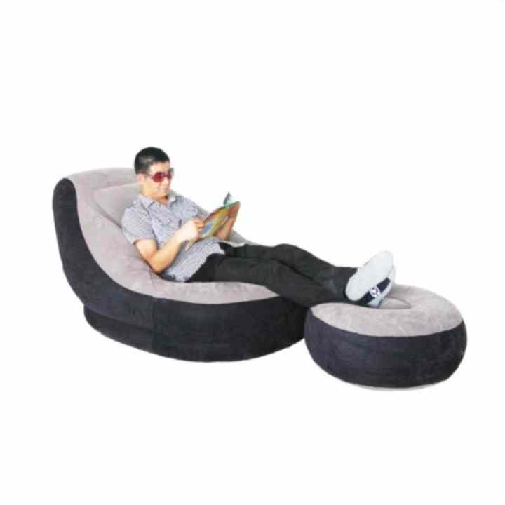 Ghế hơi tựa lưng Intex + Tặng 1 bơm điện