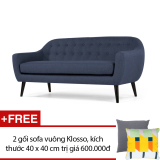 Ghế sofa băng cao cấp Klosso GB002 + Tặng 2 gối sofa vuông Klosso 40x40cm màu sắc ngẫu nhiên