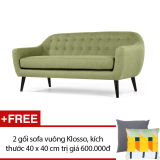 Ghế sofa băng cao cấp Klosso GB003 + Tặng 2 gối sofa vuông Klosso 40x40cm màu sắc ngẫu nhiên