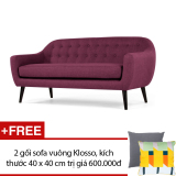 Ghế sofa băng cao cấp Klosso GB005 + Tặng 2 gối sofa vuông Klosso 40x40cm màu sắc ngẫu nhiên