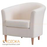 Ghế sofa đơn TULLSTA (trắng - nâu gỗ)