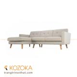 Ghế sofa góc trái CONRAD (xám trắng)