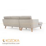 Ghế sofa góc trái CONRAD (xám trắng)