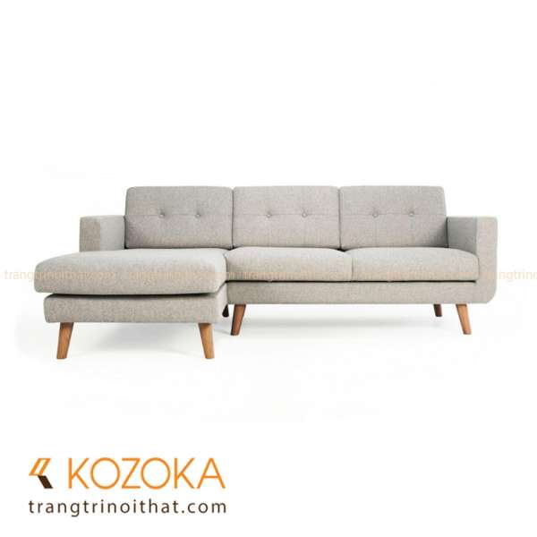 Ghế sofa góc trái CONRAD (xám trắng)