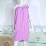 Girl Bath Towel Spa Fast Dry Shower Wrap Dress Purple - intl