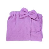 Girl Bath Towel Spa Fast Dry Shower Wrap Dress Purple - intl