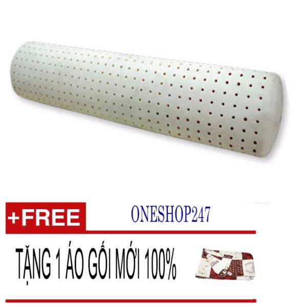 Gối ôm LIÊN Á (cao su )(32 x 90 x 16cm )(Trắng)