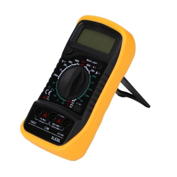 GOOD Display Digital Multimeter Xl830L Volt Meter Ammeter Ohmmeter Yellow Tester Yellow - intl
