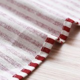 GOOD Fashion Stripe Linen Apron With Pockets Thick Anti-oil Household Kitchen Apron red & white soldiers - intl