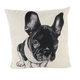 GOOD Funny Lovely Animal Dog Pattern Office Sofa Pillow Cover Linen Cushion Cover 545*45 - intl