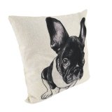 GOOD Funny Lovely Animal Dog Pattern Office Sofa Pillow Cover Linen Cushion Cover 545*45 - intl