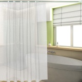 TỐT CHẤT VẢI NILON PEVA không 3D Việc Dịch Chuyển Bề Chống Lại Khuôn Tắm Tắm Rèm Nhà Tắm 180*180 cm Màu Trắng-quốc tế