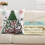 TỐT Retro Giáng Sinh Cotton Dòng Áo Gối Phòng Ngủ Trang Trí Sofa Đệm Lót Màu 2-quốc tế