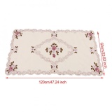 Duyên dáng Khăn Trải Bàn Châu Âu Thêu Bàn Hoa Bàn Chạy Chữ Nhật 60x120 cm-quốc tế